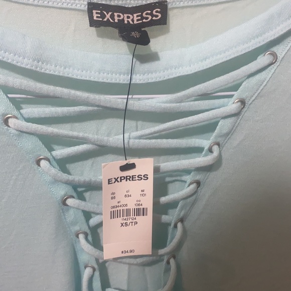 Express Short Sleeve Corset detail tee - Picture 4 of 5